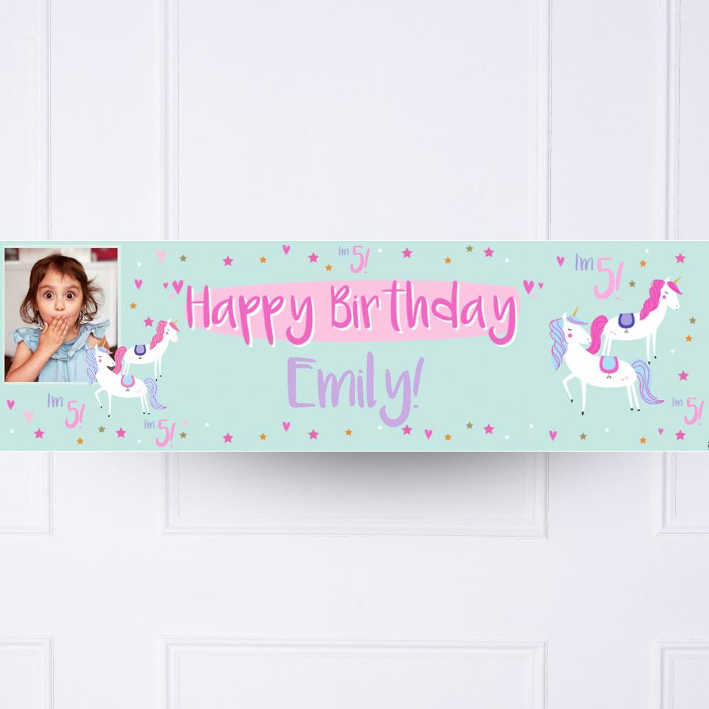 Click to view product details and reviews for Unicorn Party Personalised Party Banner.