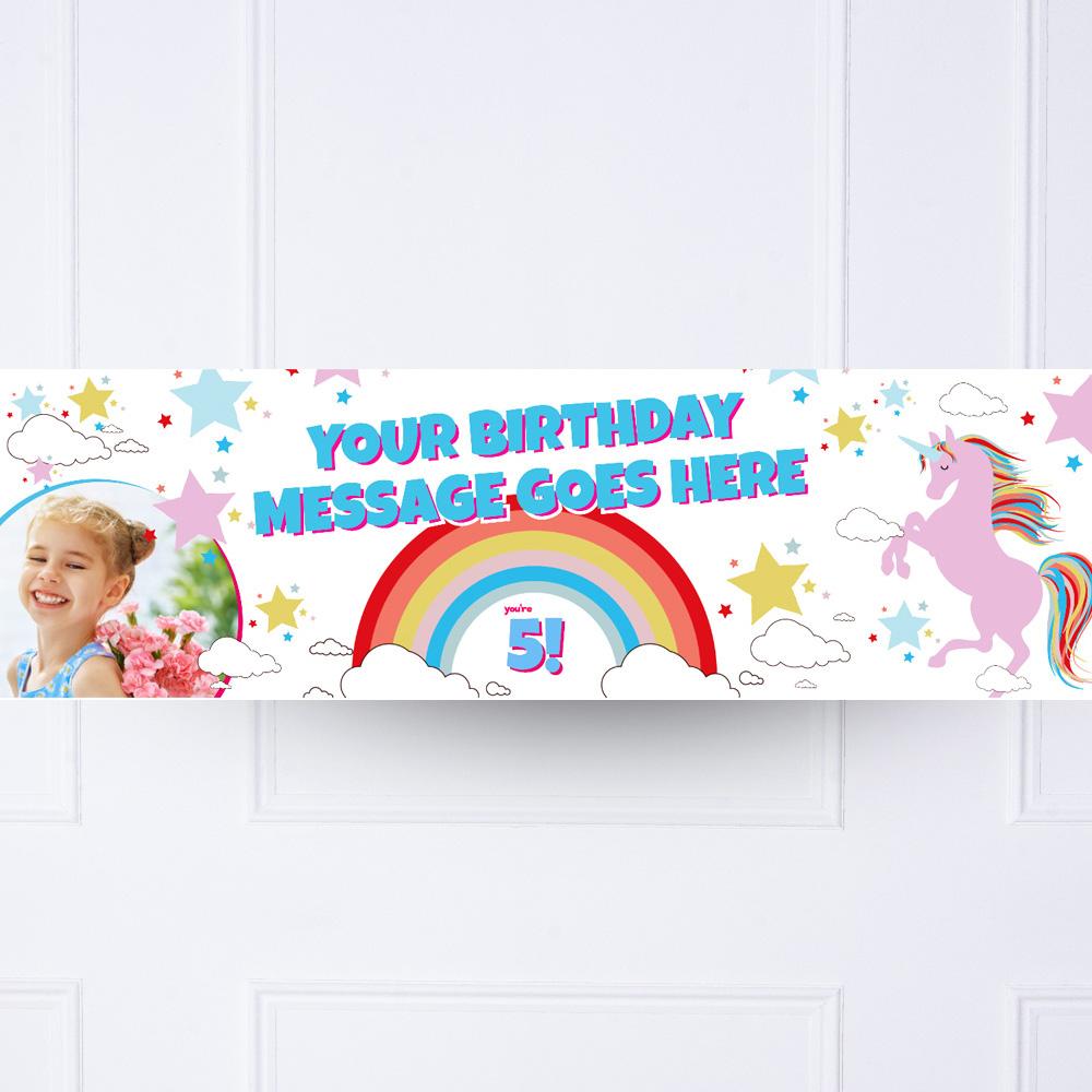 Click to view product details and reviews for Unicorn Magic Personalised Party Banner.
