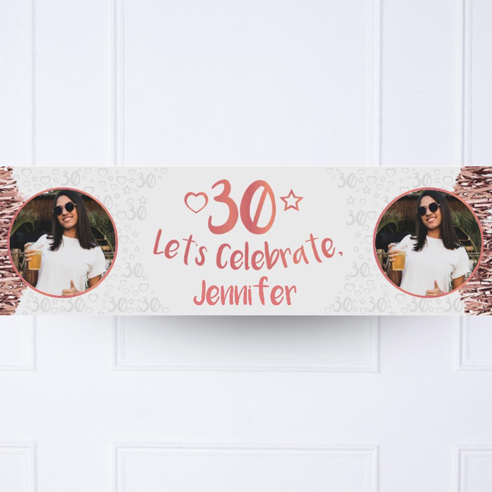 Click to view product details and reviews for Rose Gold 30th Personalised Party Banner.