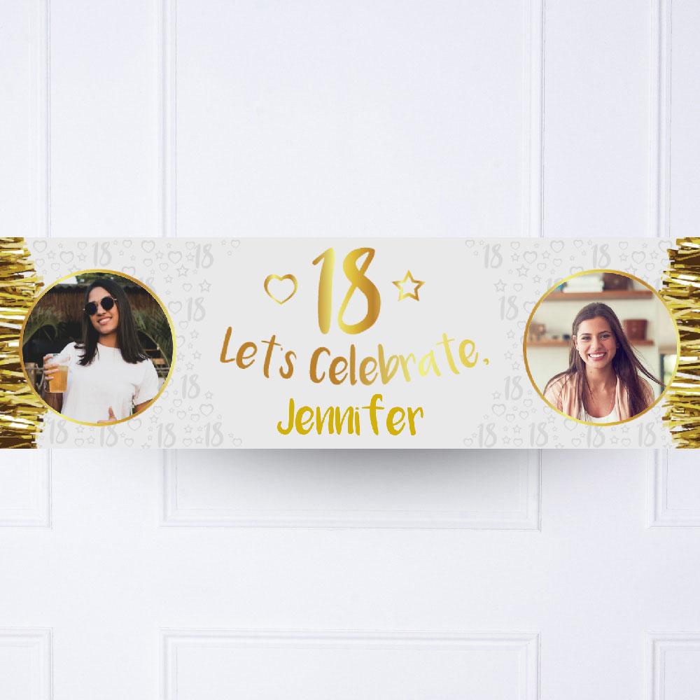 Click to view product details and reviews for Gold 18th Personalised Party Banner.