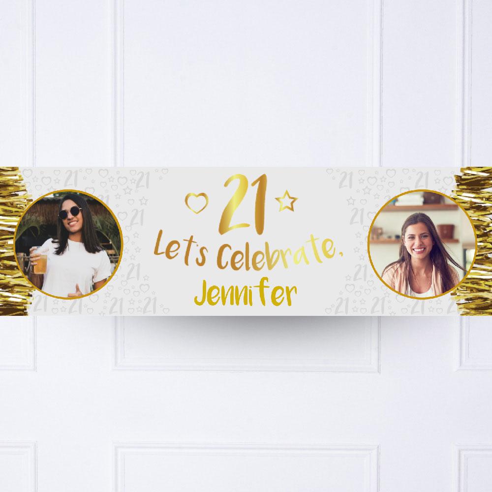 Click to view product details and reviews for Gold 21st Personalised Party Banner.