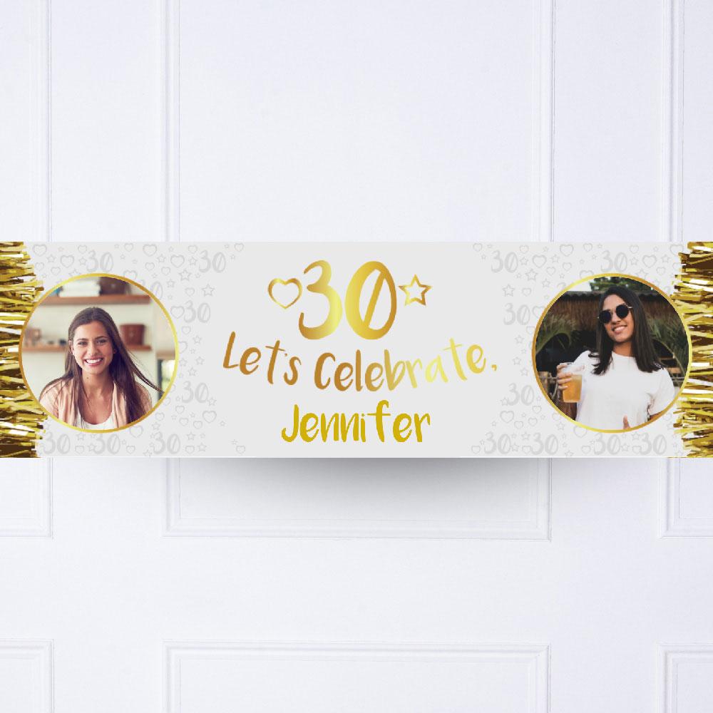 Click to view product details and reviews for Gold 30th Personalised Party Banner.