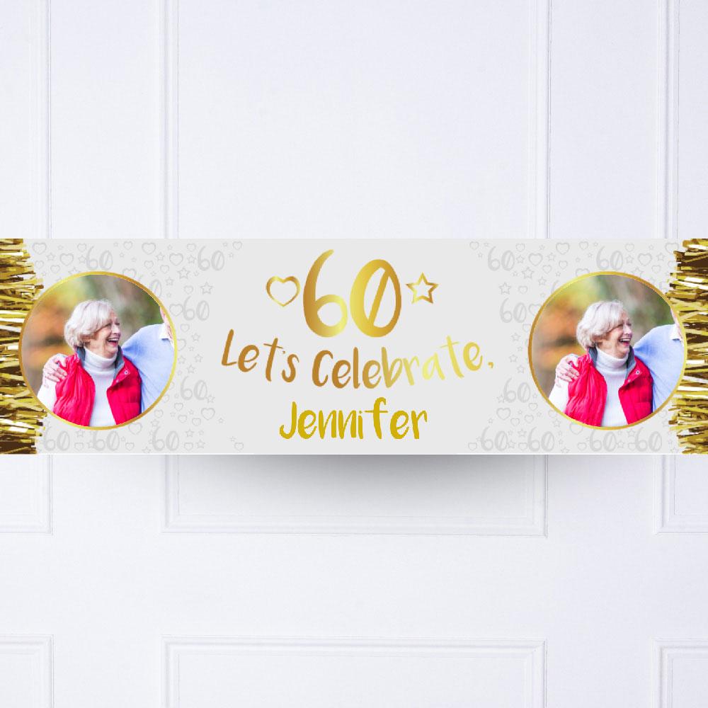 Click to view product details and reviews for Gold 60th Personalised Party Banner.