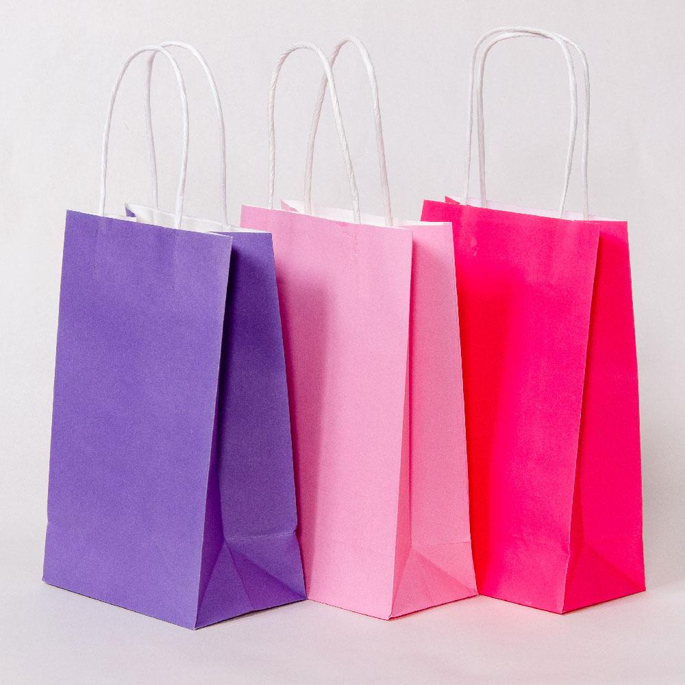 Click to view product details and reviews for Pink Mix Party Bags With Handles X12.