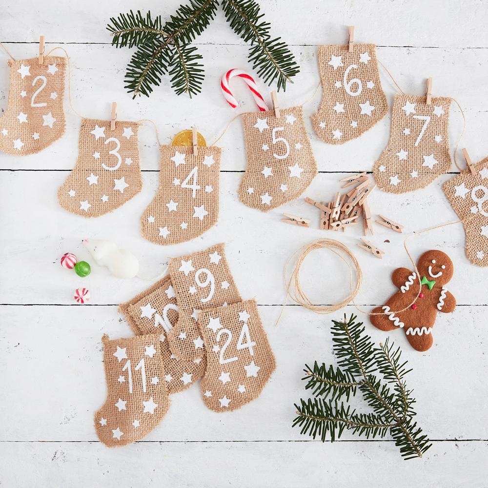 Click to view product details and reviews for Hessian Stockings Advent Calendar.