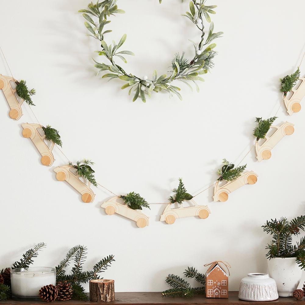 Click to view product details and reviews for Car With Foliage Wooden Bunting 2m.