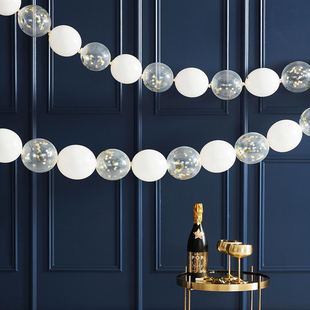 Click to view product details and reviews for Link Balloon Garland Gold Confetti.