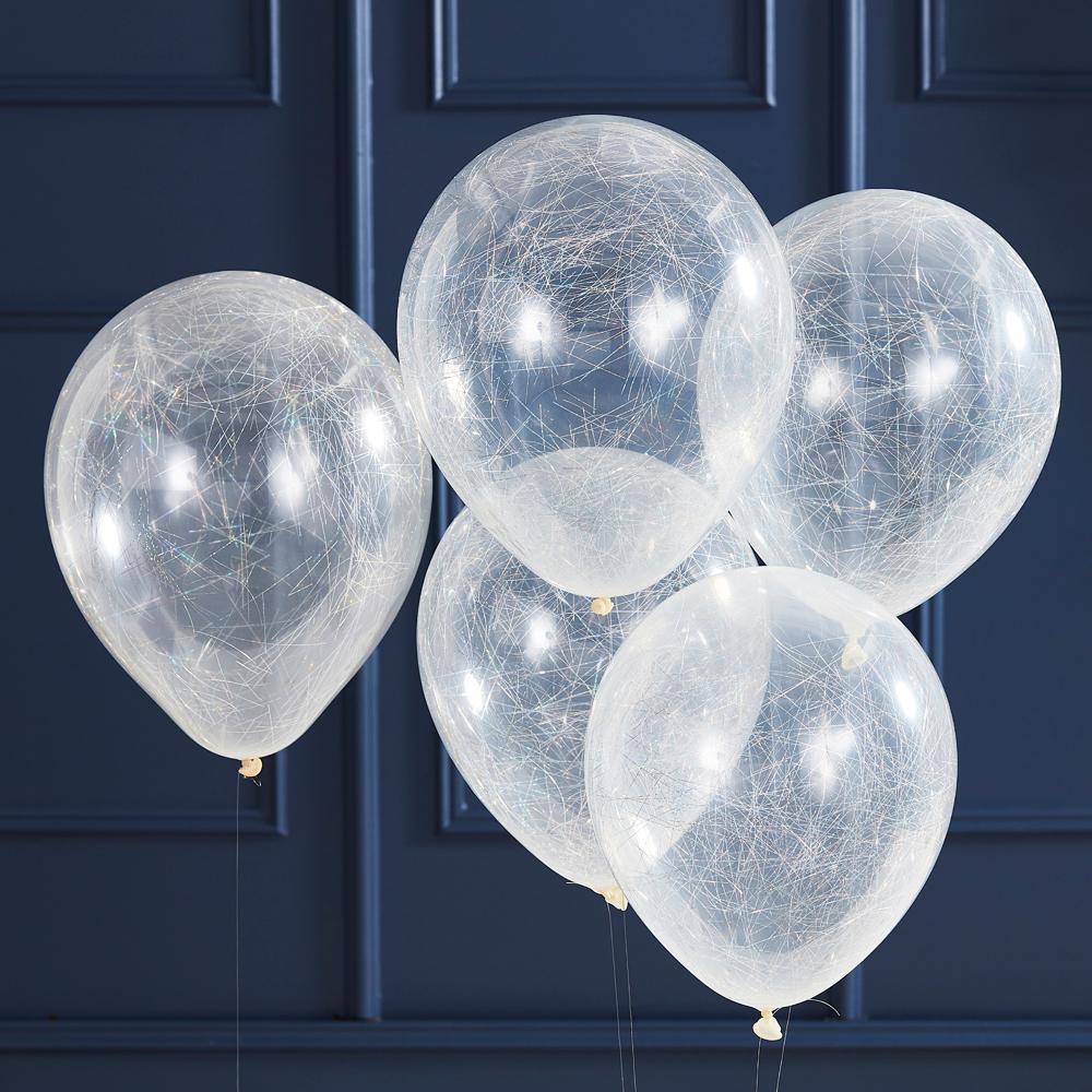 Click to view product details and reviews for Angel Hair Confetti Latex Balloons Silver X5.