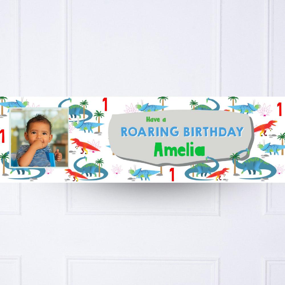 Click to view product details and reviews for Party Dino 1st Birthday Personalised Party Banner.