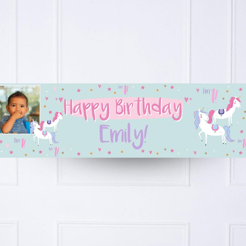 Click to view product details and reviews for Unicorn Party 1st Birthday Personalised Party Banner.