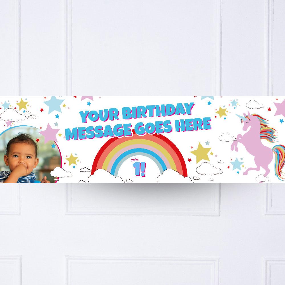 Click to view product details and reviews for Unicorn Magic 1st Birthday Personalised Party Banner.