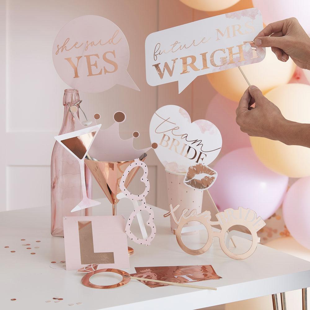 Blush Hen Customisable Photobooth Props