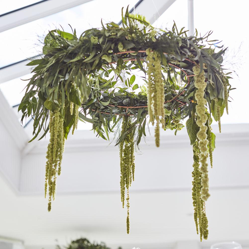 Botanical Bronze Foliage Hanging Chandelier