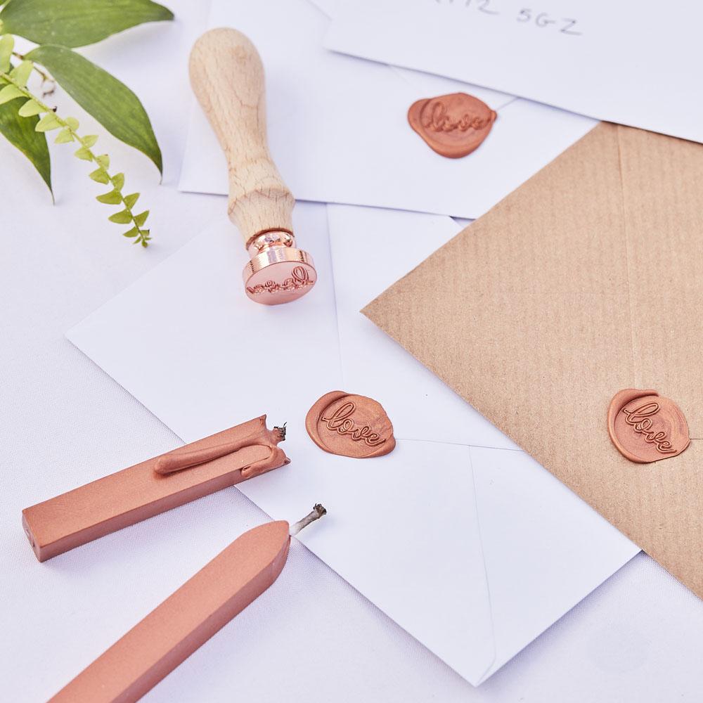 Botanical Bronze Wax With Love Stamp Kit