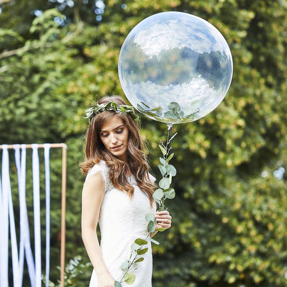 Click to view product details and reviews for Botanical Orb Balloon With Vine Foliage.