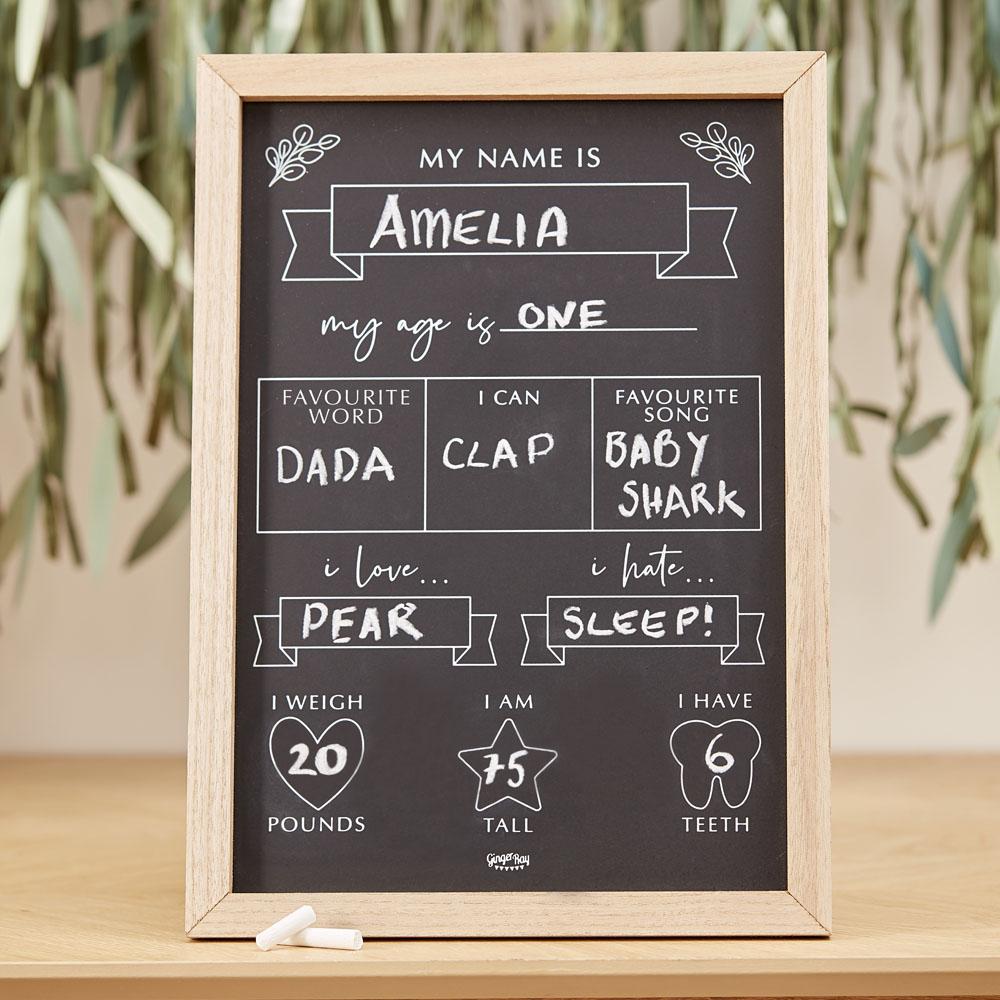 Click to view product details and reviews for Botanical Milestone Tracker Chalkboard.