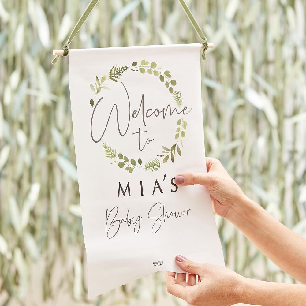 Botanical Baby Customisable Welcome Sign