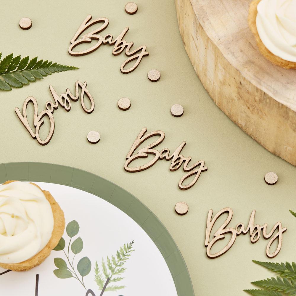 Click to view product details and reviews for Botanical Wooden Baby Confetti.