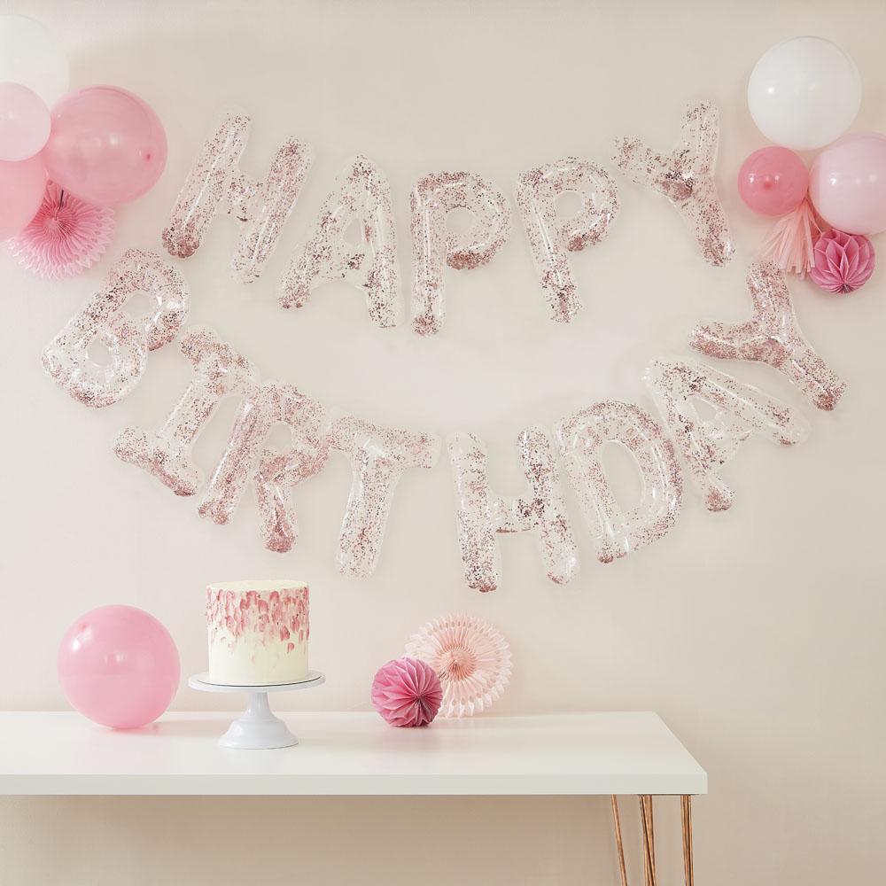 Mix It Up Happy Birthday Confetti Balloons