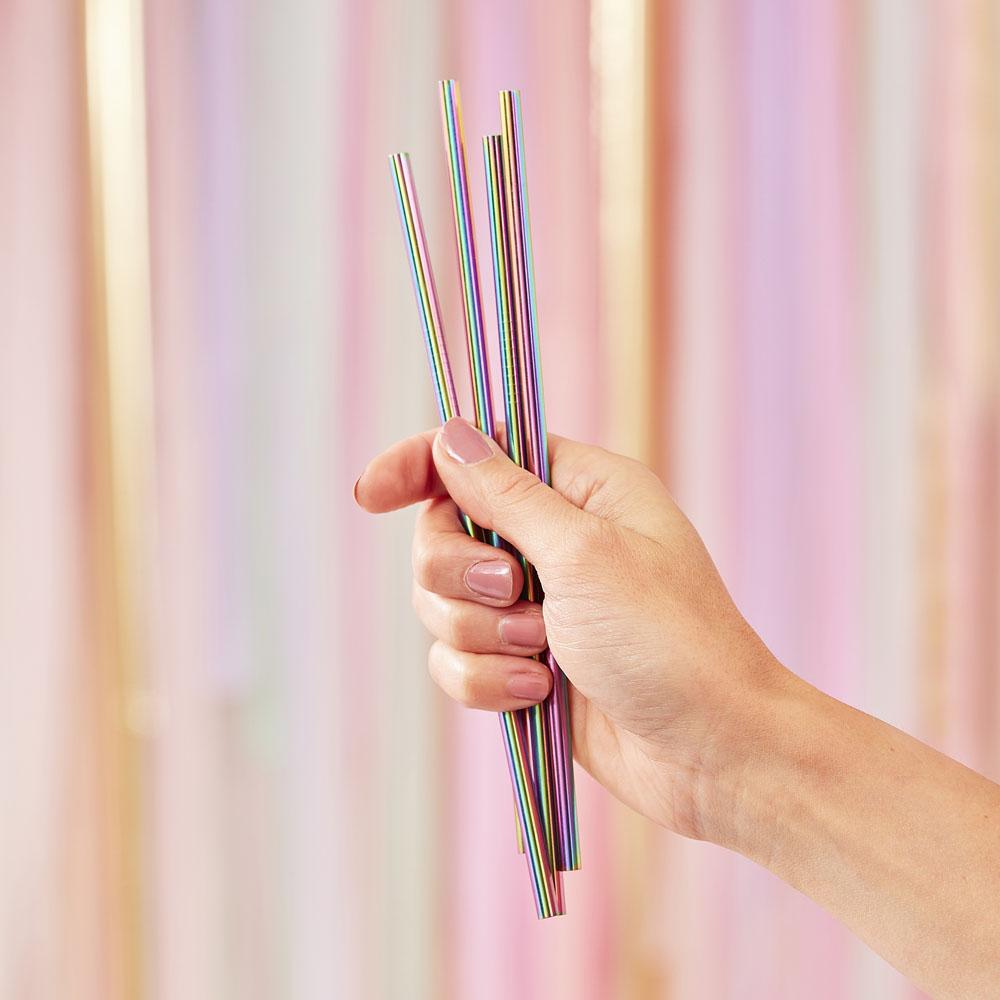Mix It Up Rainbow Stainless Steel Straws