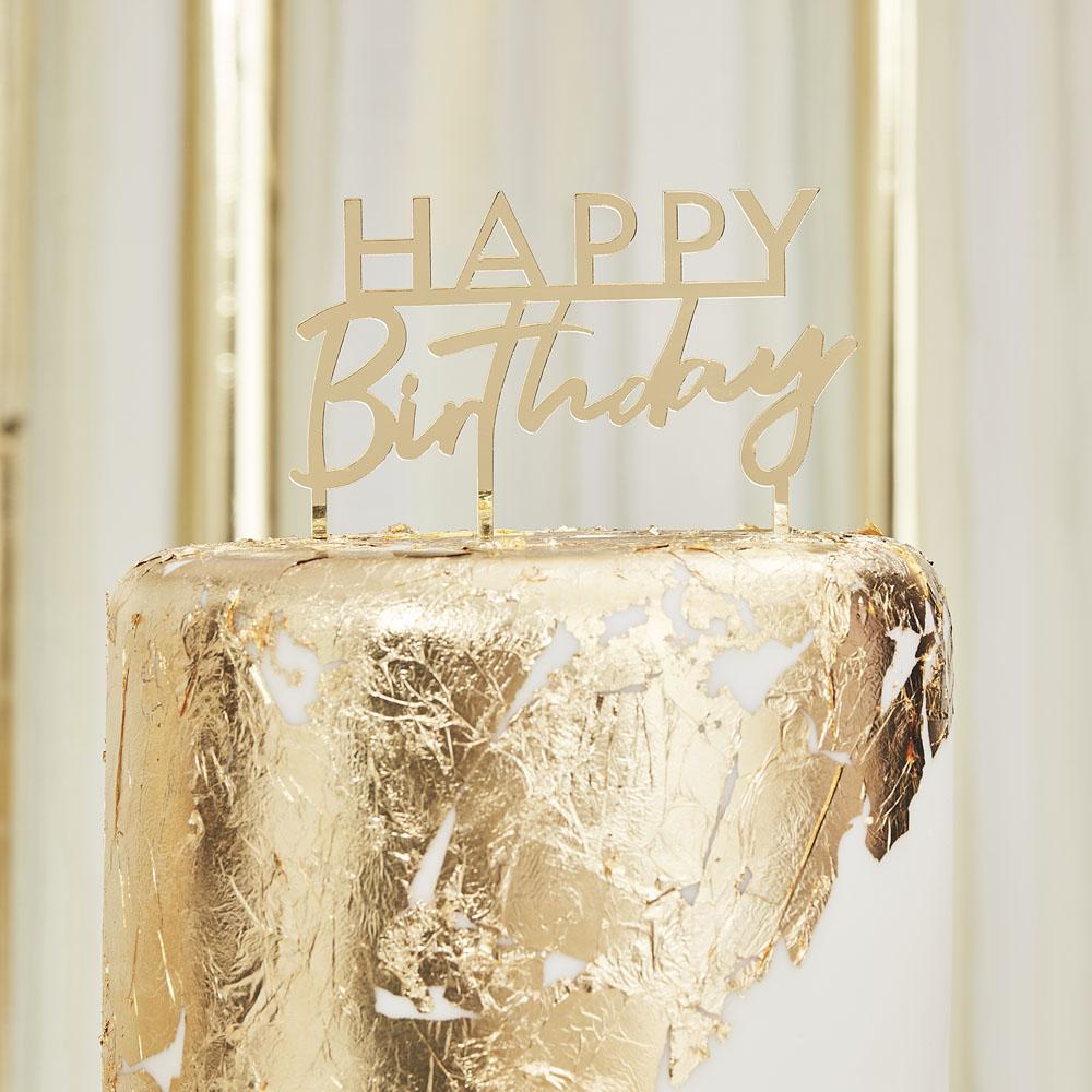 Click to view product details and reviews for Mix It Up Gold Acrylic Cake Topper.
