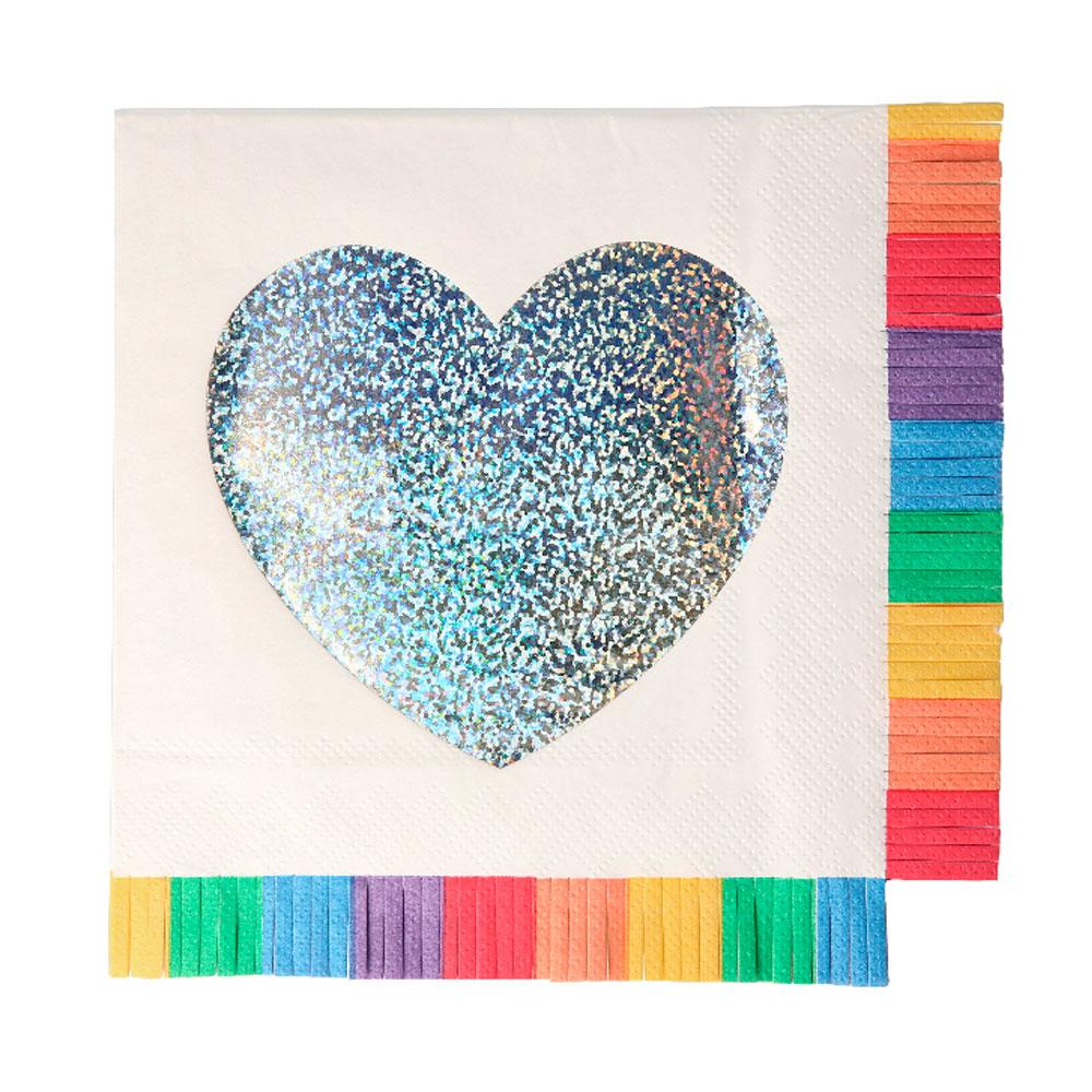 Click to view product details and reviews for Rainbow Fringe Large Napkins X16.