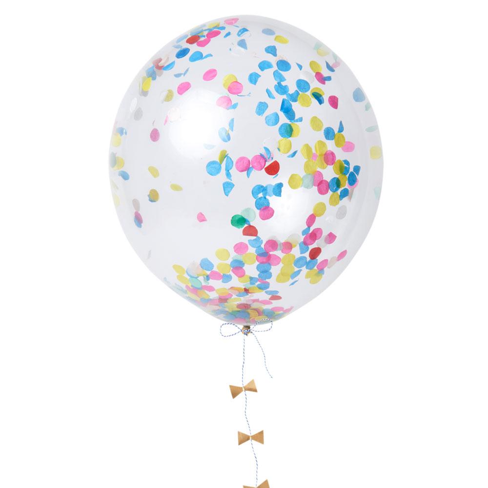 Multi Coloured Confetti Balloon Kit X8