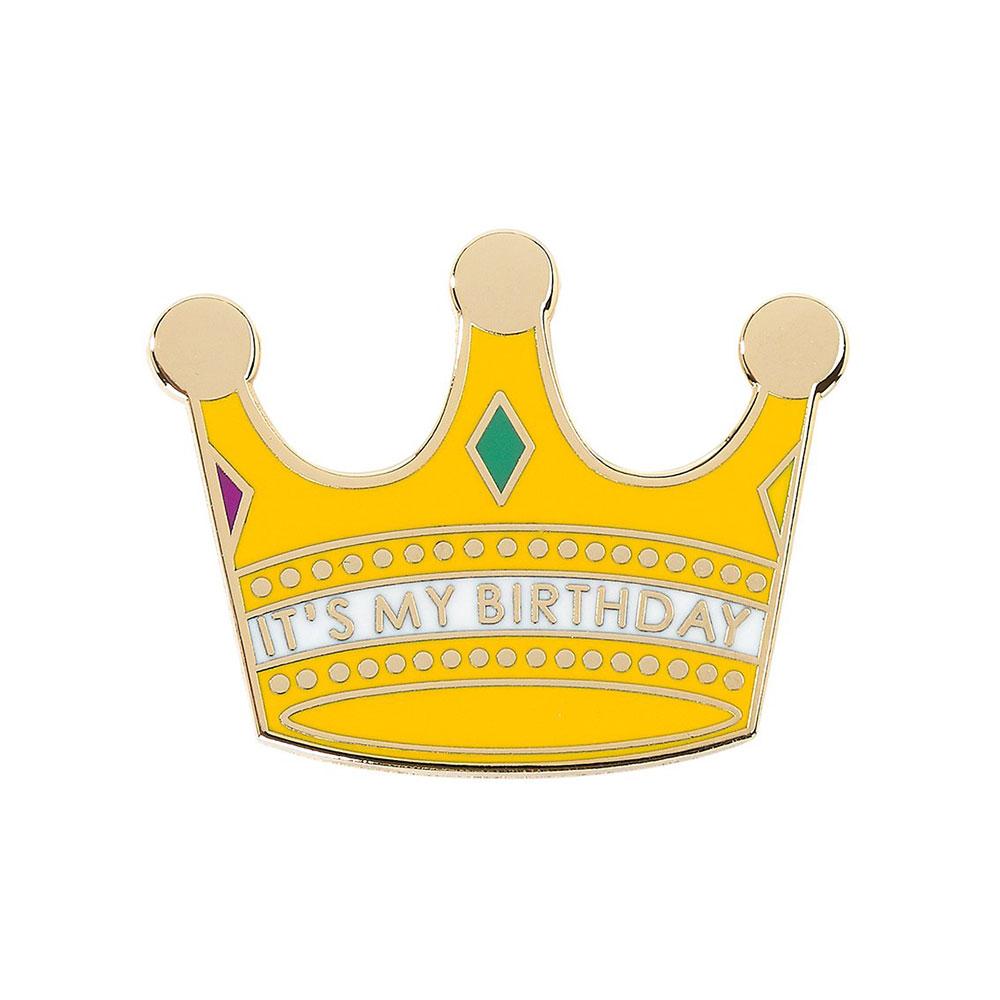 Click to view product details and reviews for Crown Birthday Pin Badge.