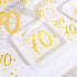 70th Birthday White & Gold Sparkle Plates (x10)