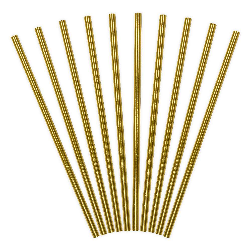 Click to view product details and reviews for Paper Straws Gold X10.