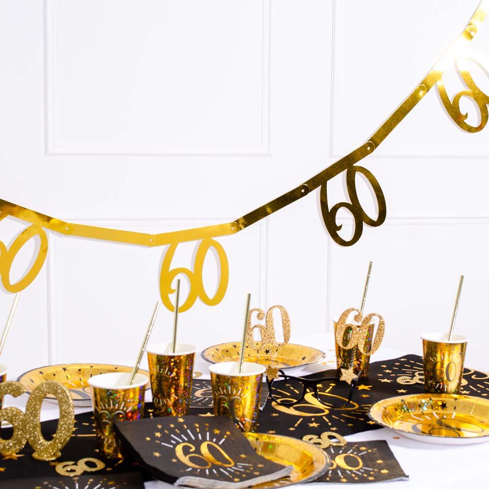 Click to view product details and reviews for 60th Birthday Gold Bunting.