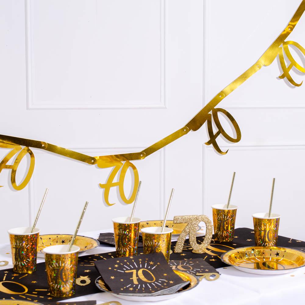 Click to view product details and reviews for 70th Birthday Gold Bunting.