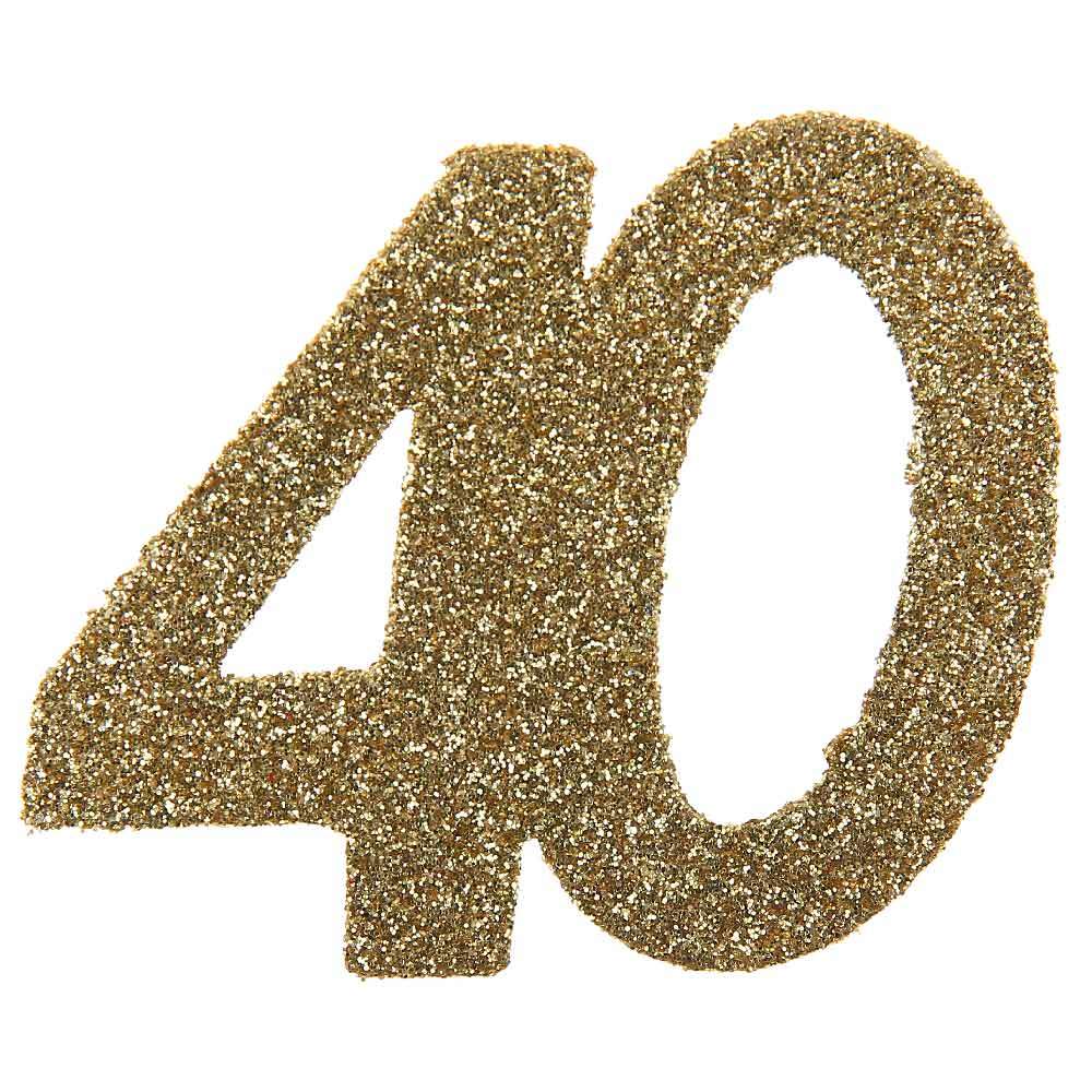 40th Birthday Oversized Glitter Confetti X6