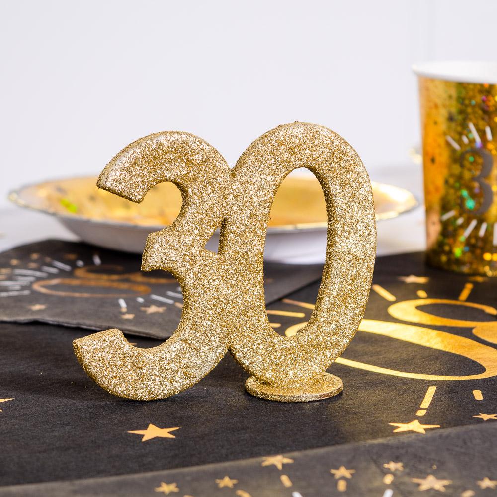 30th Birthday Glitter Table Decoration