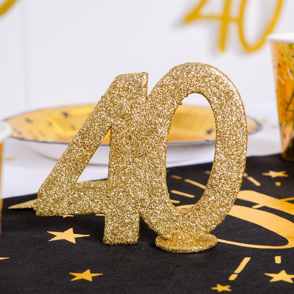 Click to view product details and reviews for 40th Birthday Glitter Table Decoration.
