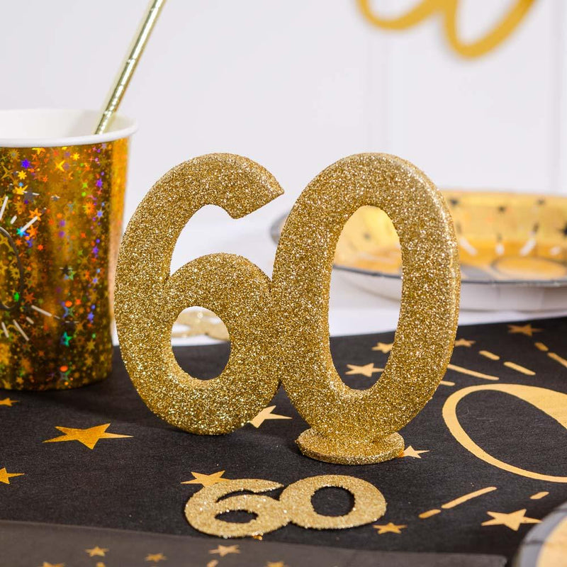 60th Birthday Glitter Table Decoration 60th Birthday