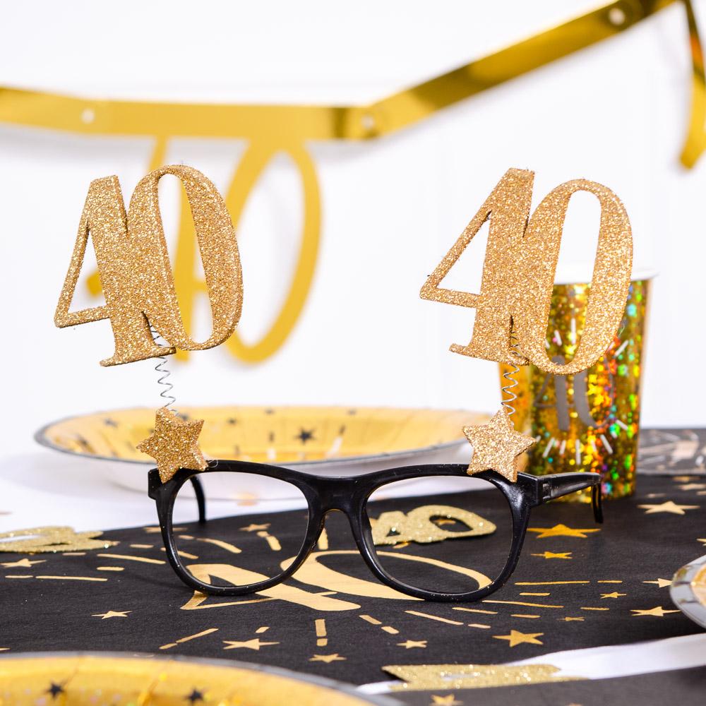 Click to view product details and reviews for 40th Birthday Glitter Sparkle Glasses.
