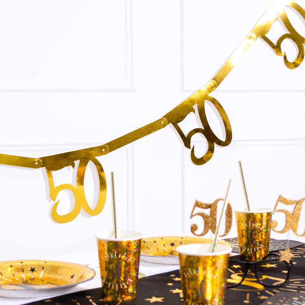 Click to view product details and reviews for 50th Birthday Gold Bunting.