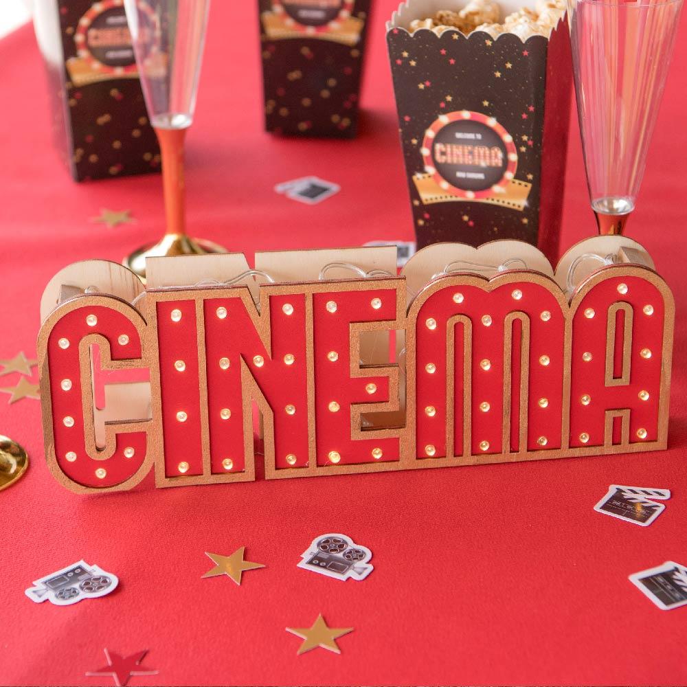 Led Light Up Cinema Table Decoration