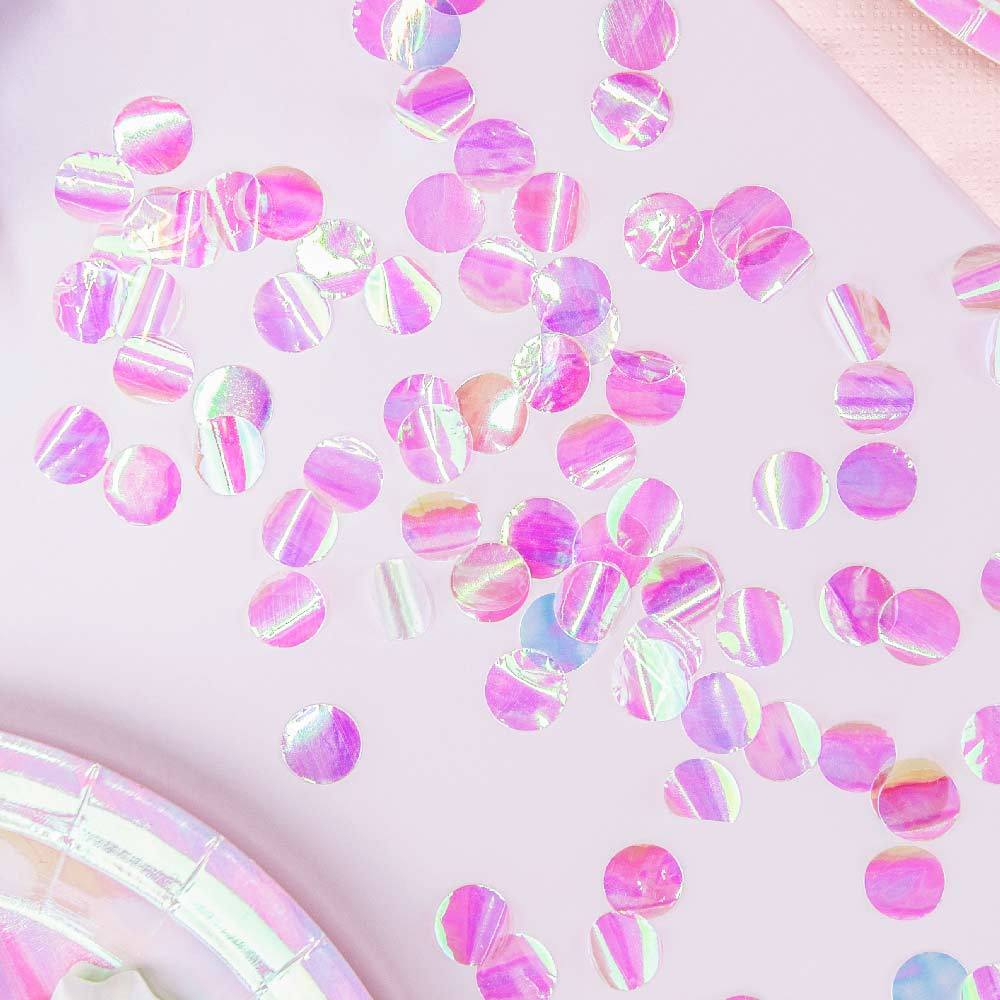 Iridescent Confetti Circles