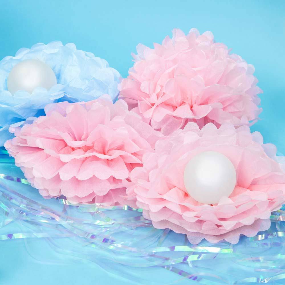 Light Pink Pom Decorations | Party Ideas | Party Pieces