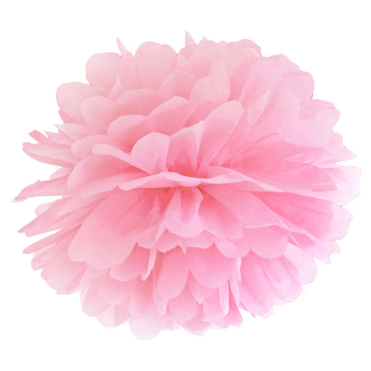 Tissue Paper Pom Pom Decoration Pale Pink