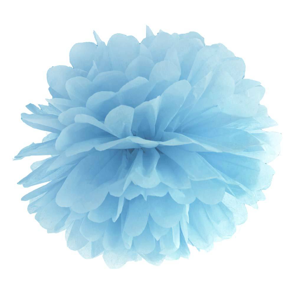 Click to view product details and reviews for Tissue Paper Pom Pom Decoration Pale Blue.