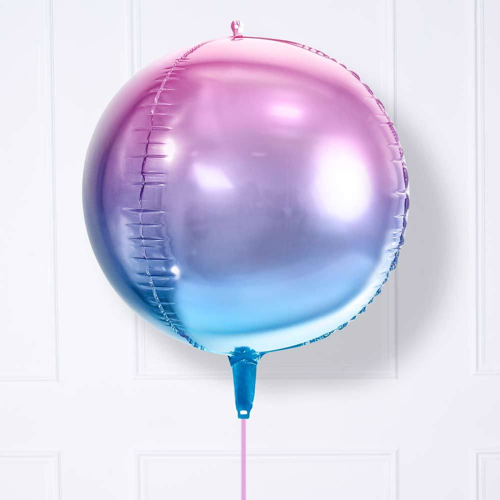 Ombre Foil Balloon Ball Violet Blue