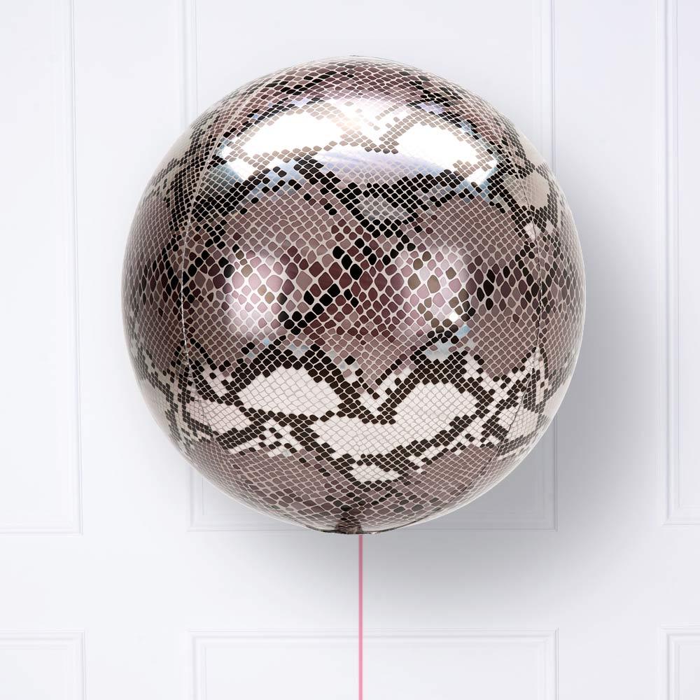 Click to view product details and reviews for Snake Print Orb Foil Balloon.