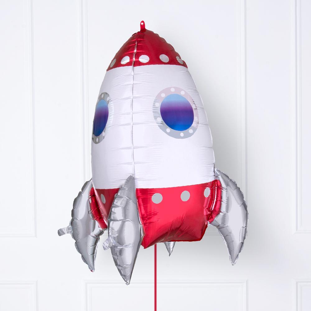 Rocket Ship 3d Foil Helium Balloon