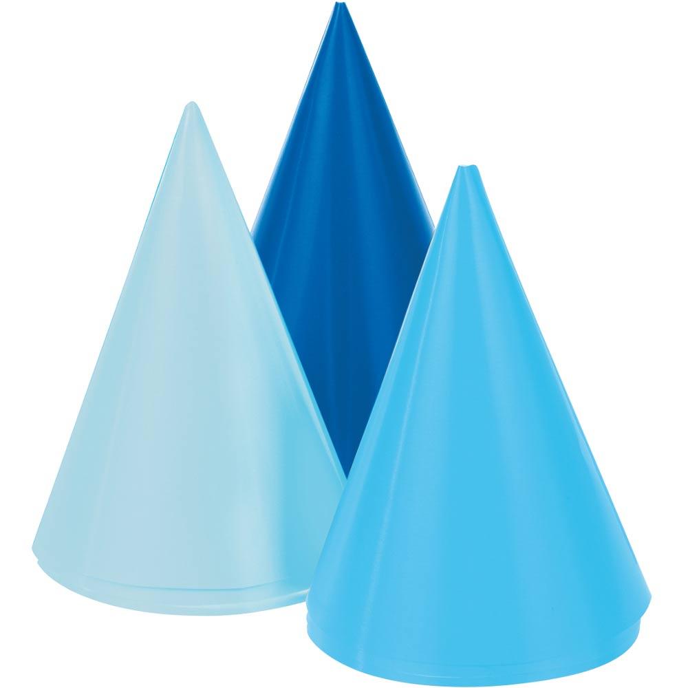 Mini Cone Hats Blue X8