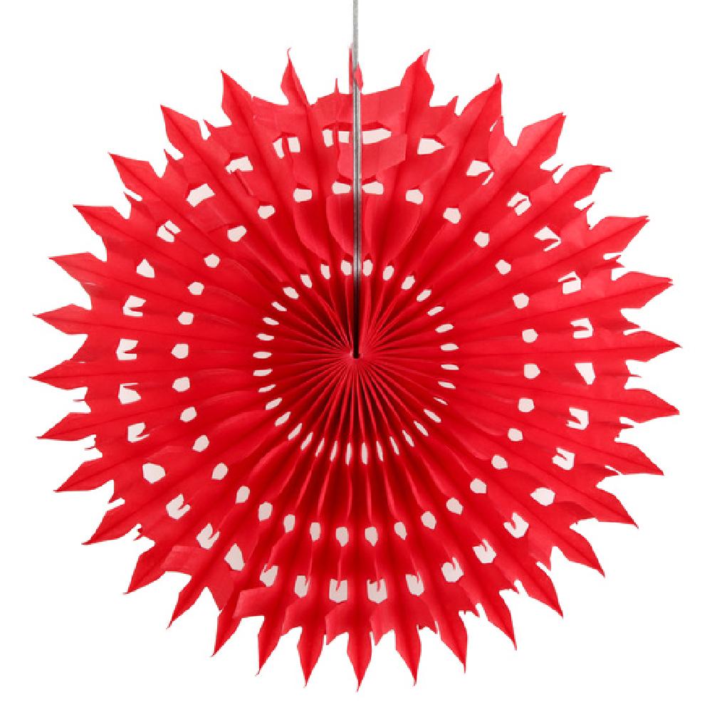 Decorative Party Fans Red X2