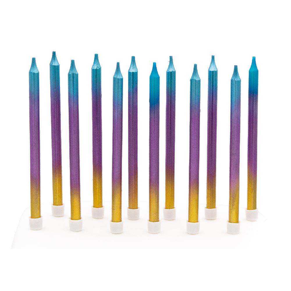 Click to view product details and reviews for Metallic Rainbow Candles X12.