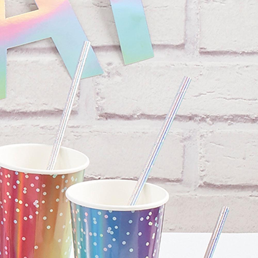 Click to view product details and reviews for Iridescent Paper Straws X24.